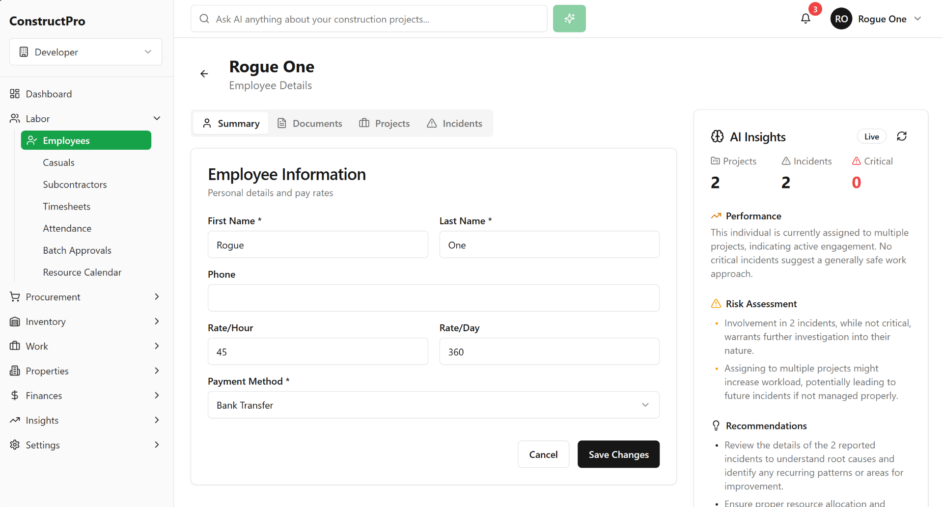 Labor & Workforce screenshot